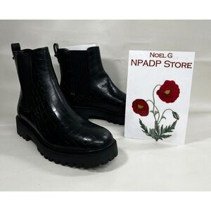 Kenneth Cole Reaction Women's Salt Lug Chelsea Combat Boots - Black 9M